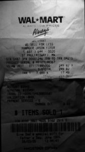 Kvittot till min första PSP! (Äkta gråimport, något som Sony verkligen inte gillade just då... )